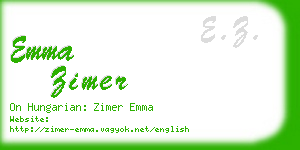 emma zimer business card